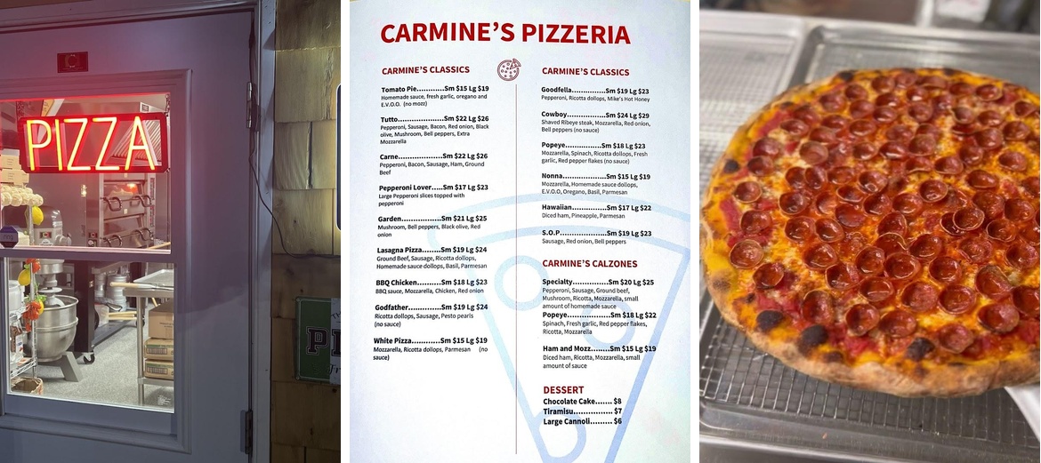 Carmine's Pizzeria Menu